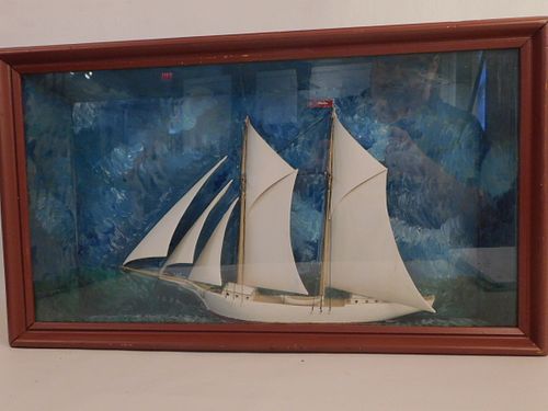 SHADOW BOX SHIP MODELOld shadow box
