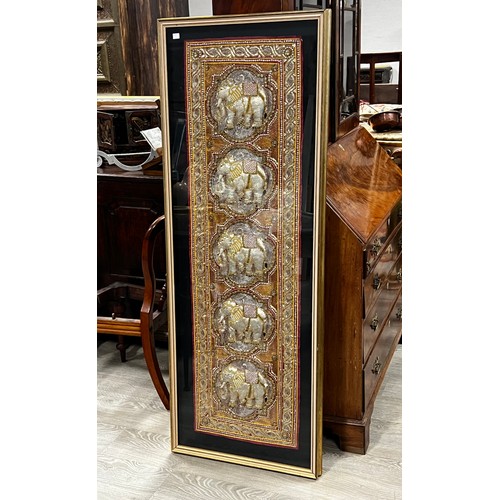 Shadow framed hand worked panel