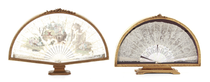 Shadowbox framed Continental fans