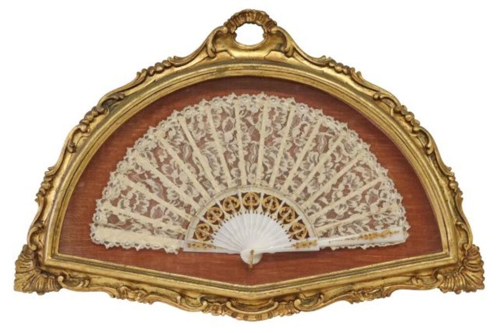 SHADOWBOX FRAMED LADY'S IVORY