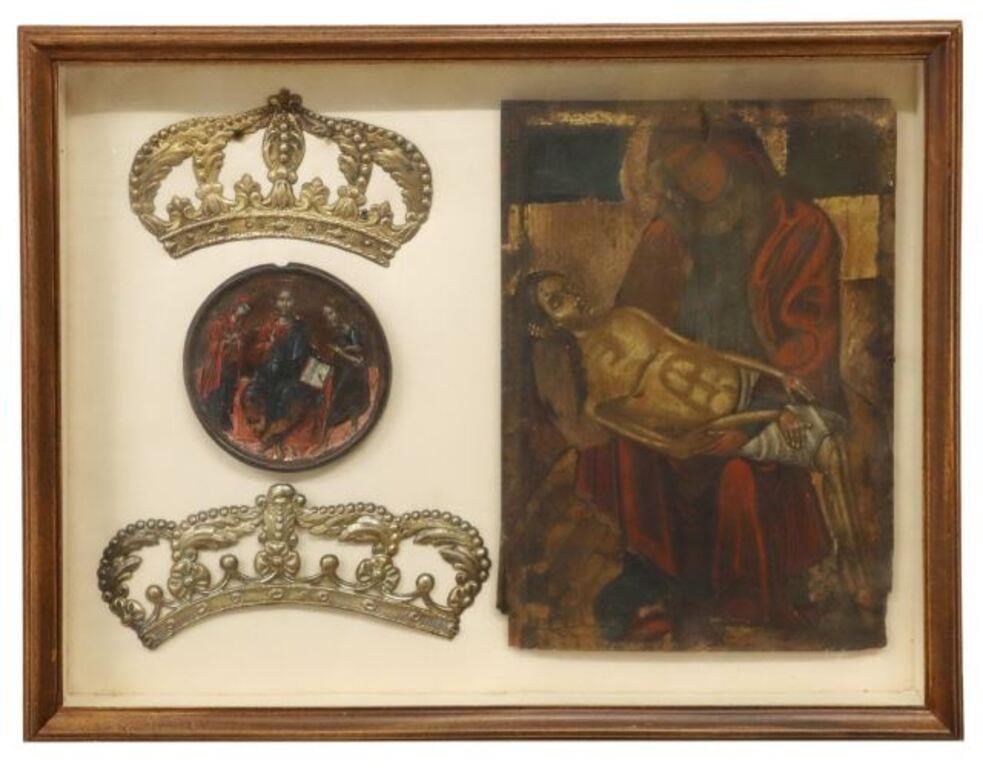 SHADOWBOX FRAMED RELIGIOUS ICONS