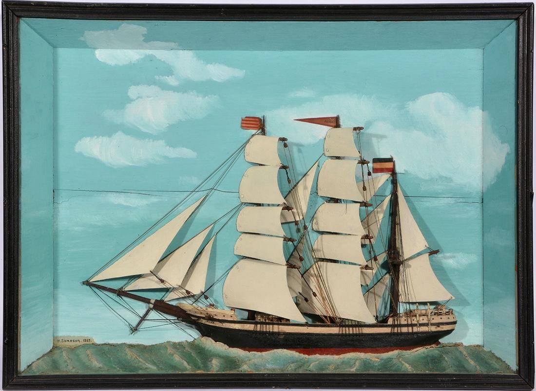 SHADOWBOX SHIP MODEL OF THE