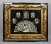 SHADOWBOX WITH 5 CAMEOS AND FA