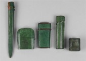 SHAGREEN-MOUNTED NECESSAIRE DE