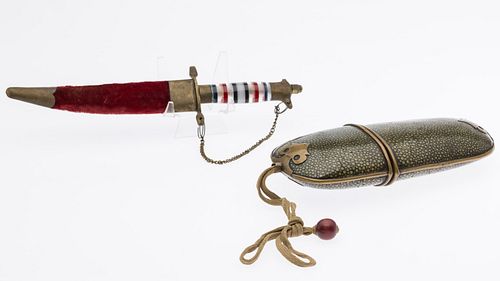 SHAGREEN POCKET BOX, 19TH C AND