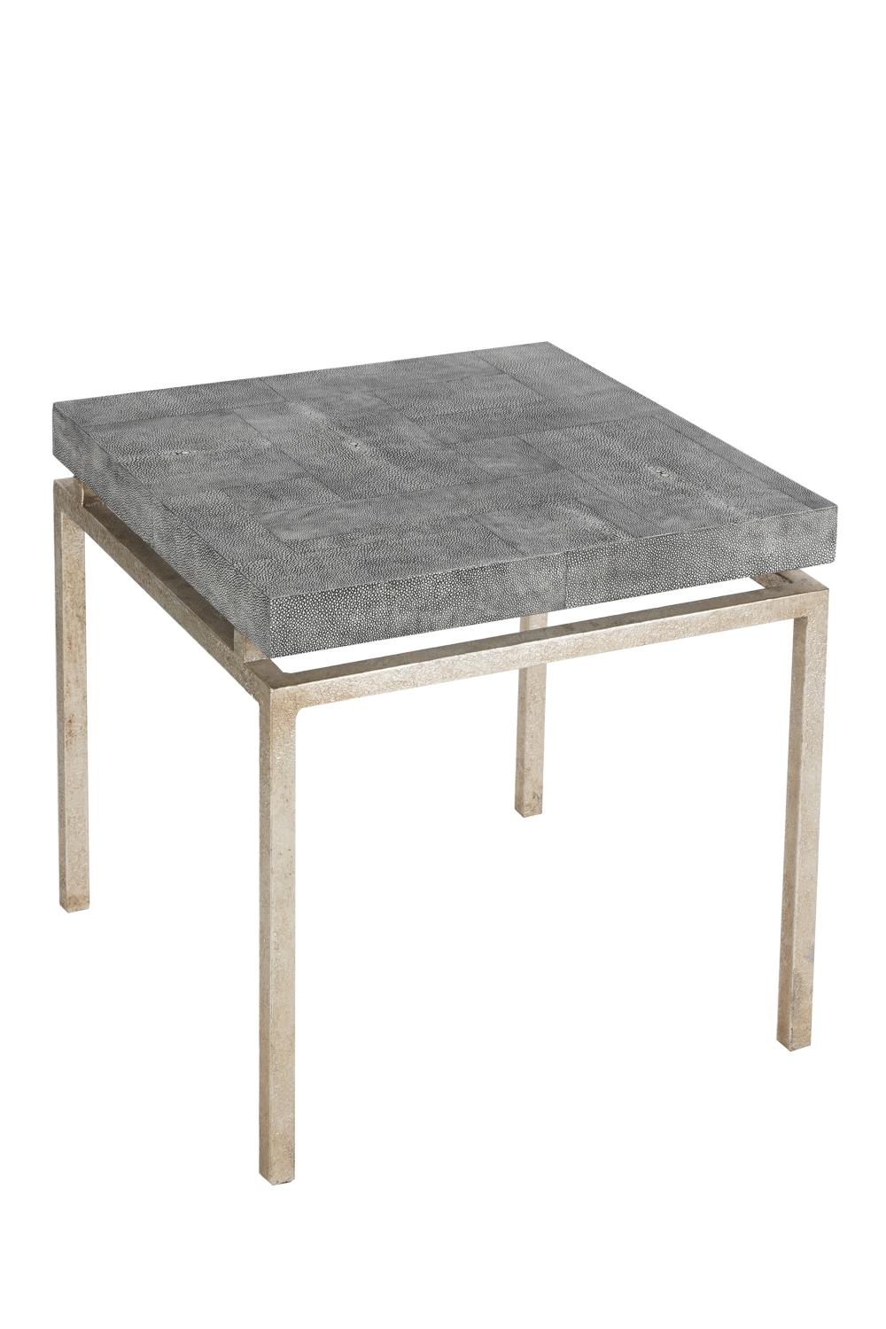 SHAGREEN & SILVERED METAL END