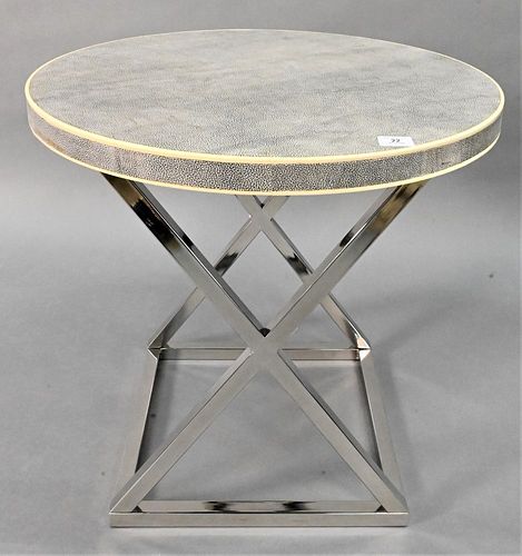SHAGREEN WRAPPED ROUND OCCASIONAL