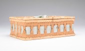 SHAKER BASKETRY BOX. Early 20t