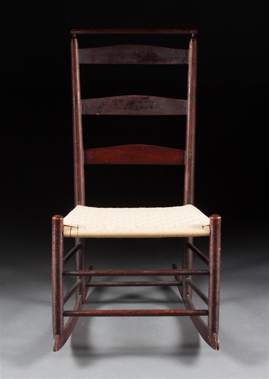 Shaker cherrywood upholstered