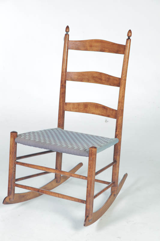 SHAKER LADDERBACK ROCKER.  American
