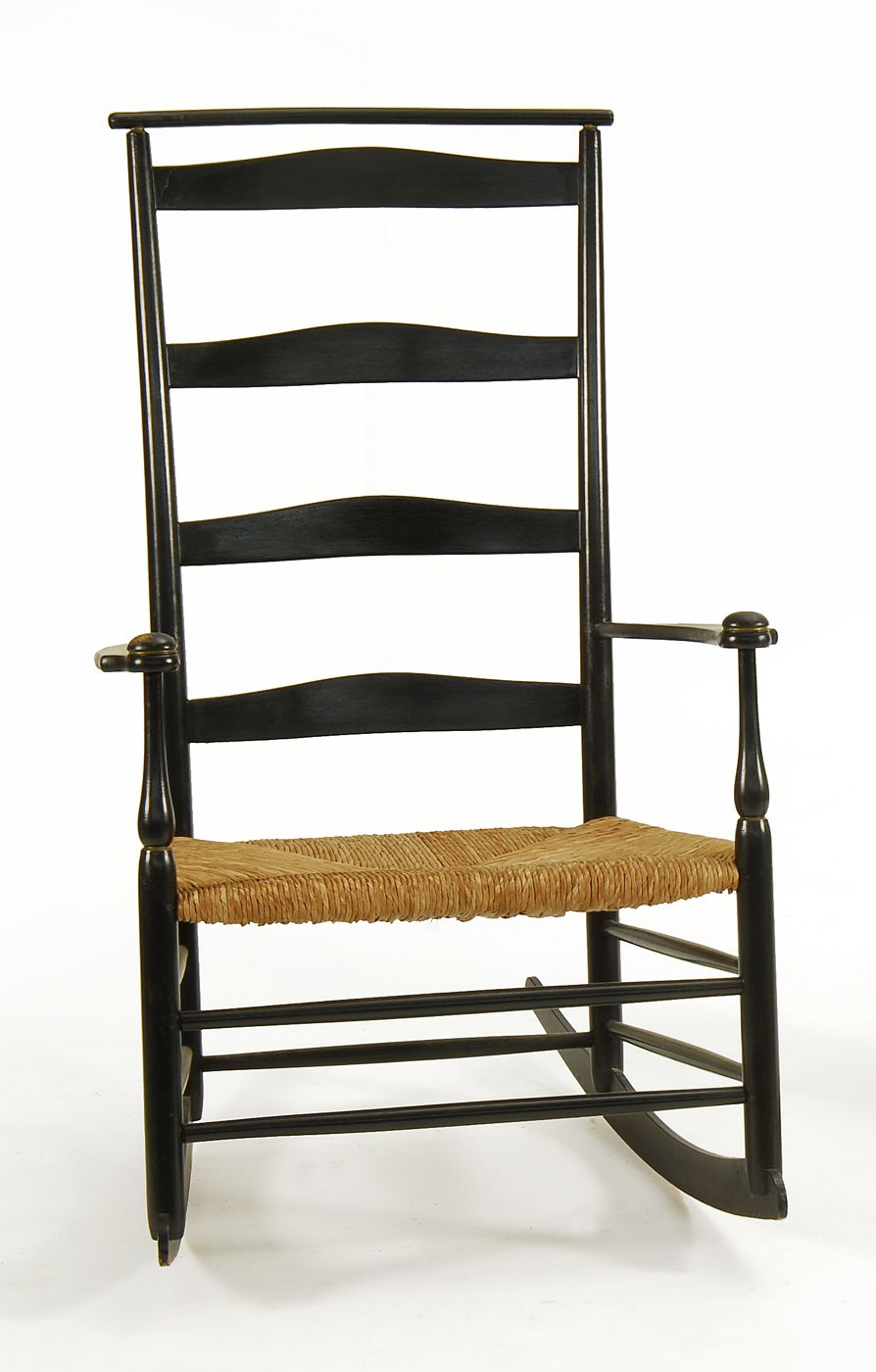 SHAKER NO. 7 RUSH-SEAT ARMED