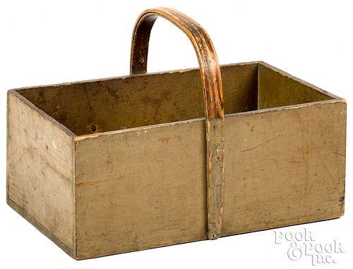 SHAKER PAINTED KINDLING BOX, 19TH