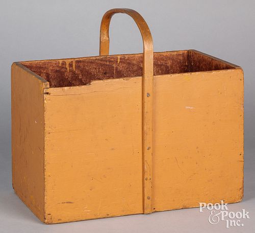 SHAKER PAINTED PINE KINDLING BOX,