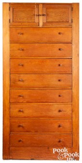 SHAKER PINE CUPBOARD AND CASE
