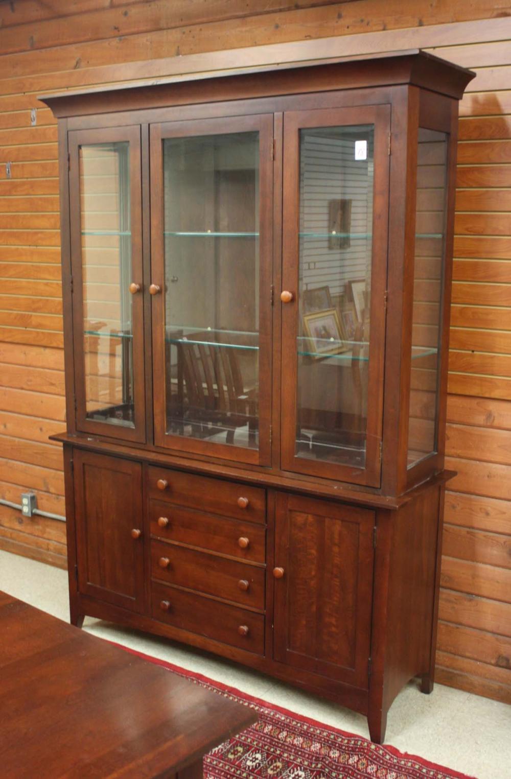 SHAKER STYLE CHERRY CHINA HUTCH,