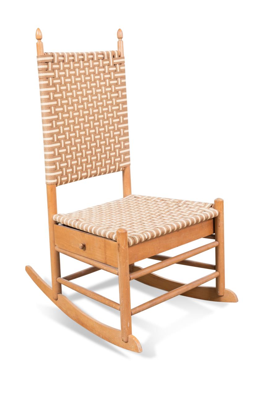 SHAKER STYLE MAPLE ROCKING CHAIR W/