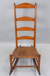 SHAKER STYLE OAK ROCKING CHAIR