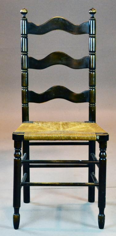 Shaker-style Wooden Chair with Rush