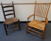 SHAKER TURNED MAPLE RUSH SEAT