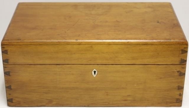 SHAKER WRITING BOX, PINE, FITTED
