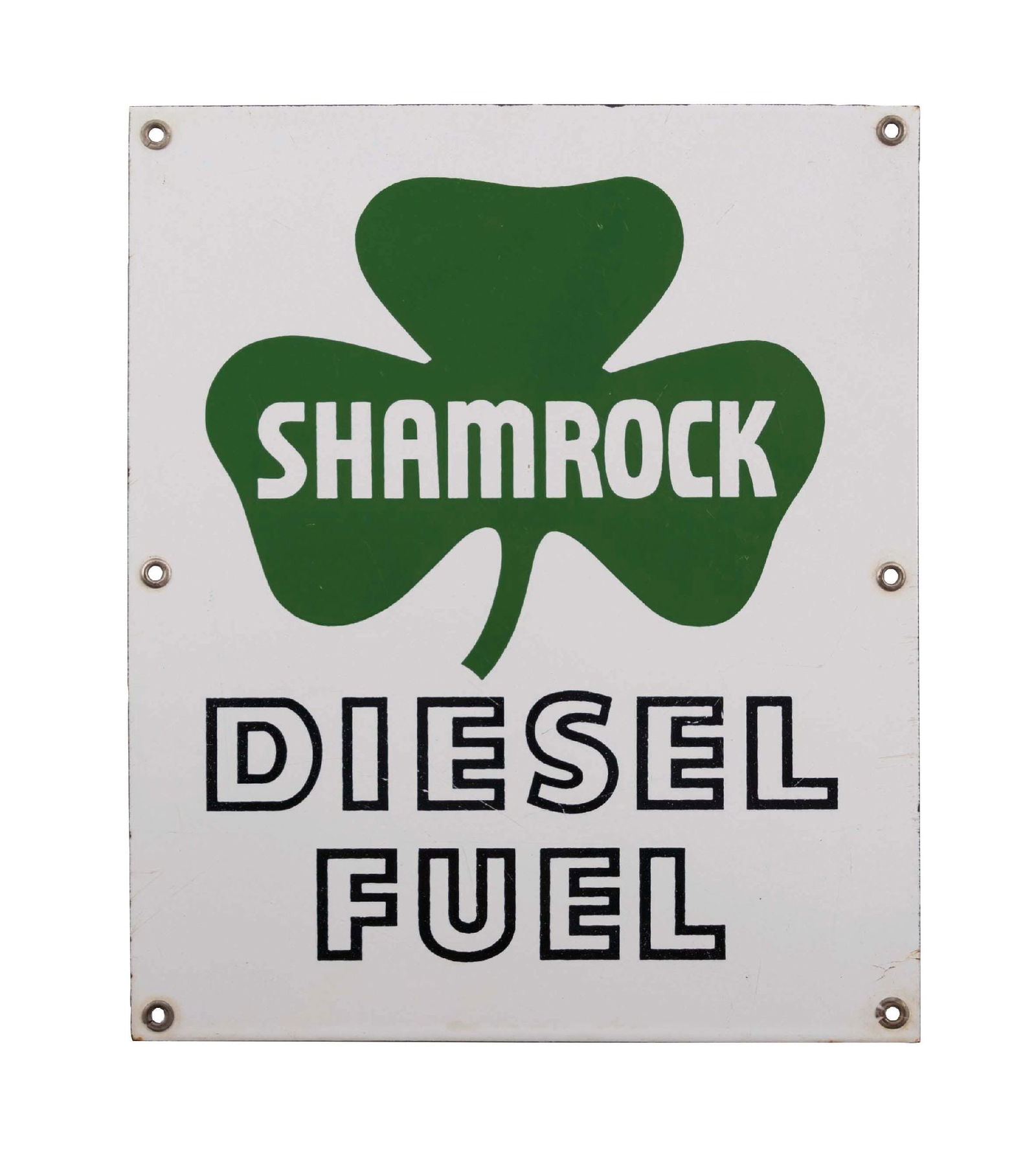 SHAMROCK DIESEL FUEL PORCELAIN PUMP