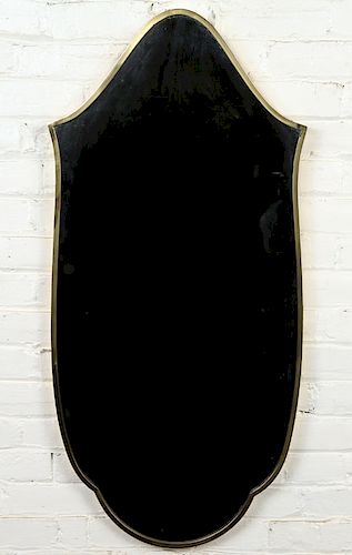 SHAPED BRASS ITALIAN MIRROR CIRCA