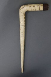 SHARK VERTEBRAE CANE, 19TH CEN