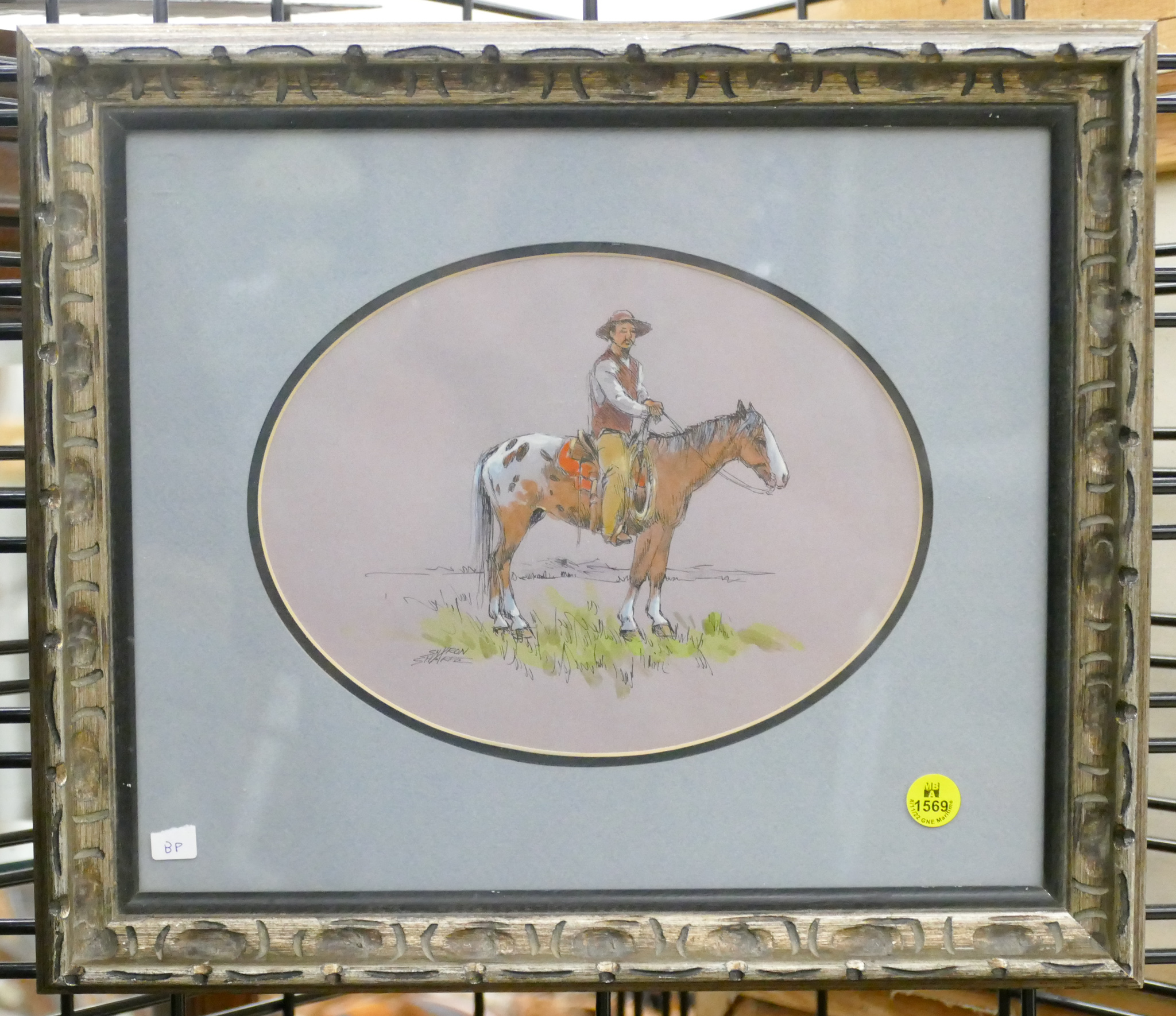 Sharon Sharpe Cowboy On Horseback