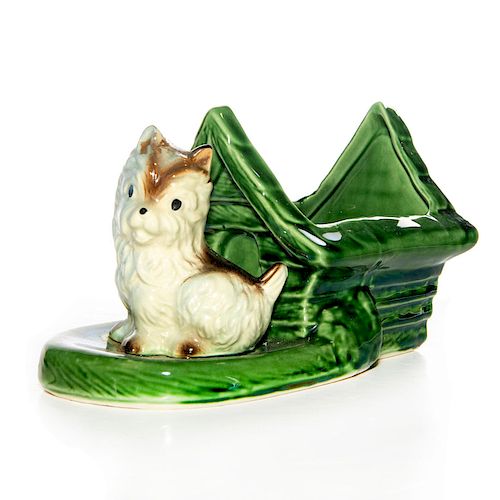 SHAWNEE POTTERY DOG WITH HOUSE