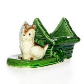 SHAWNEE POTTERY DOG WITH HOUSE