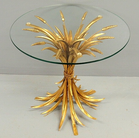 Sheaf-of-wheat gilt decorated metal