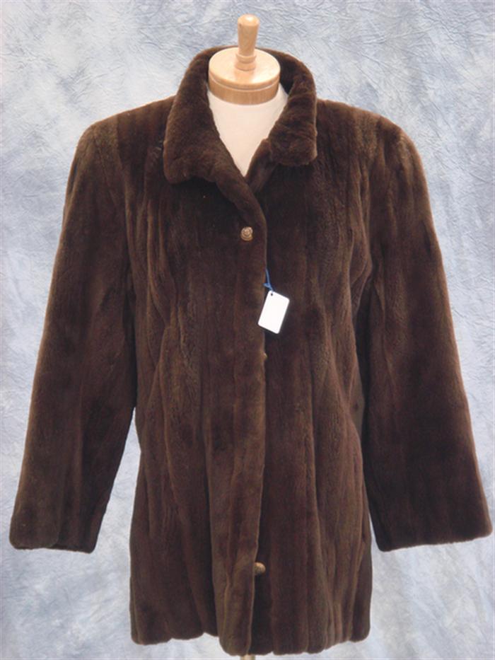 Sheared mink? jacket, about size 8,