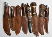 Sheath Knives Lot of Eight Mak
