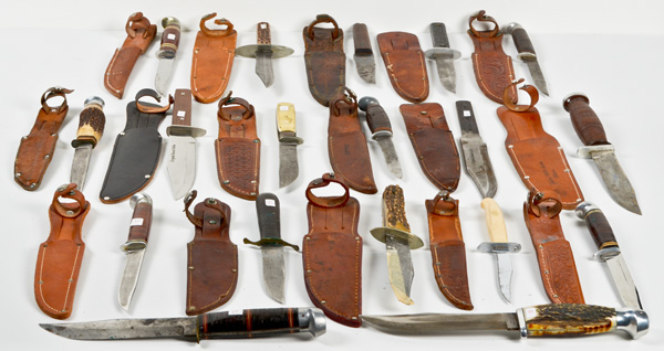 Sheath Knives Lot of Eighteen