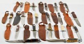 Sheath Knives Lot of Eighteen