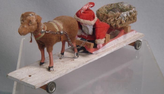 Sheep drawn Santa & sleigh pull