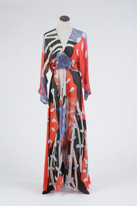 SHEER SILK RESORT DRESS. In