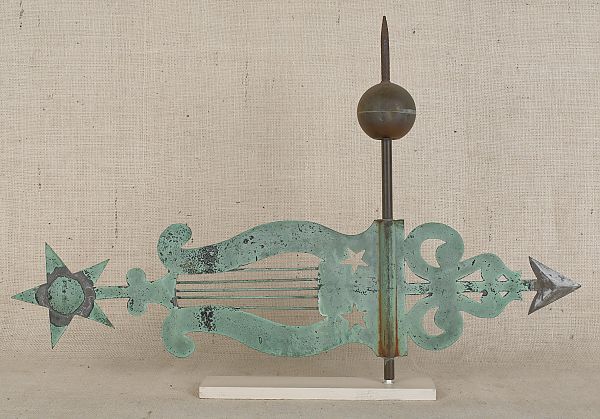 Sheet copper bannerette weathervane