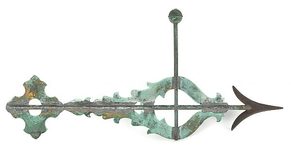 Sheet copper bannerette weathervane
