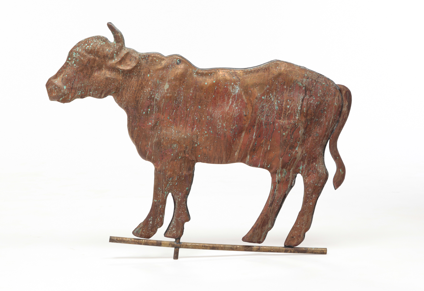 SHEET COPPER COW WEATHERVANE.