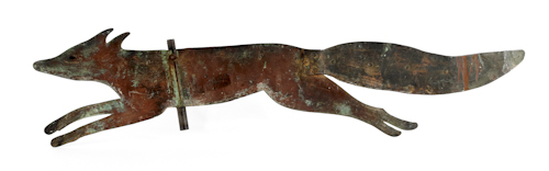 Sheet copper fox weathervane