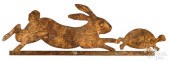 SHEET COPPER HARE AND TORTOISE