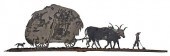 SHEET COPPER WEATHERVANE OXEN