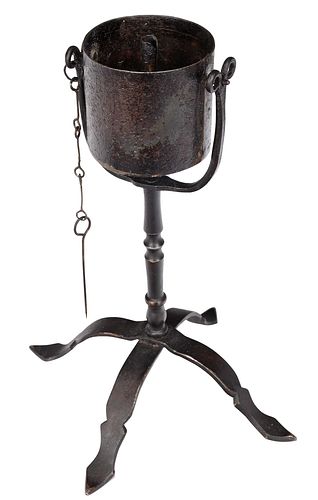 SHEET IRON GALLOWS KETTLE LAMP BY