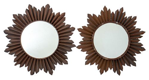 SHEET IRON SUNBURST MIRRORS,