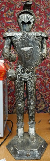 SHEET METAL FIGURE OF A KNIGHT