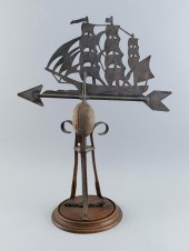 SHEET METAL SHIP WEATHER VANE