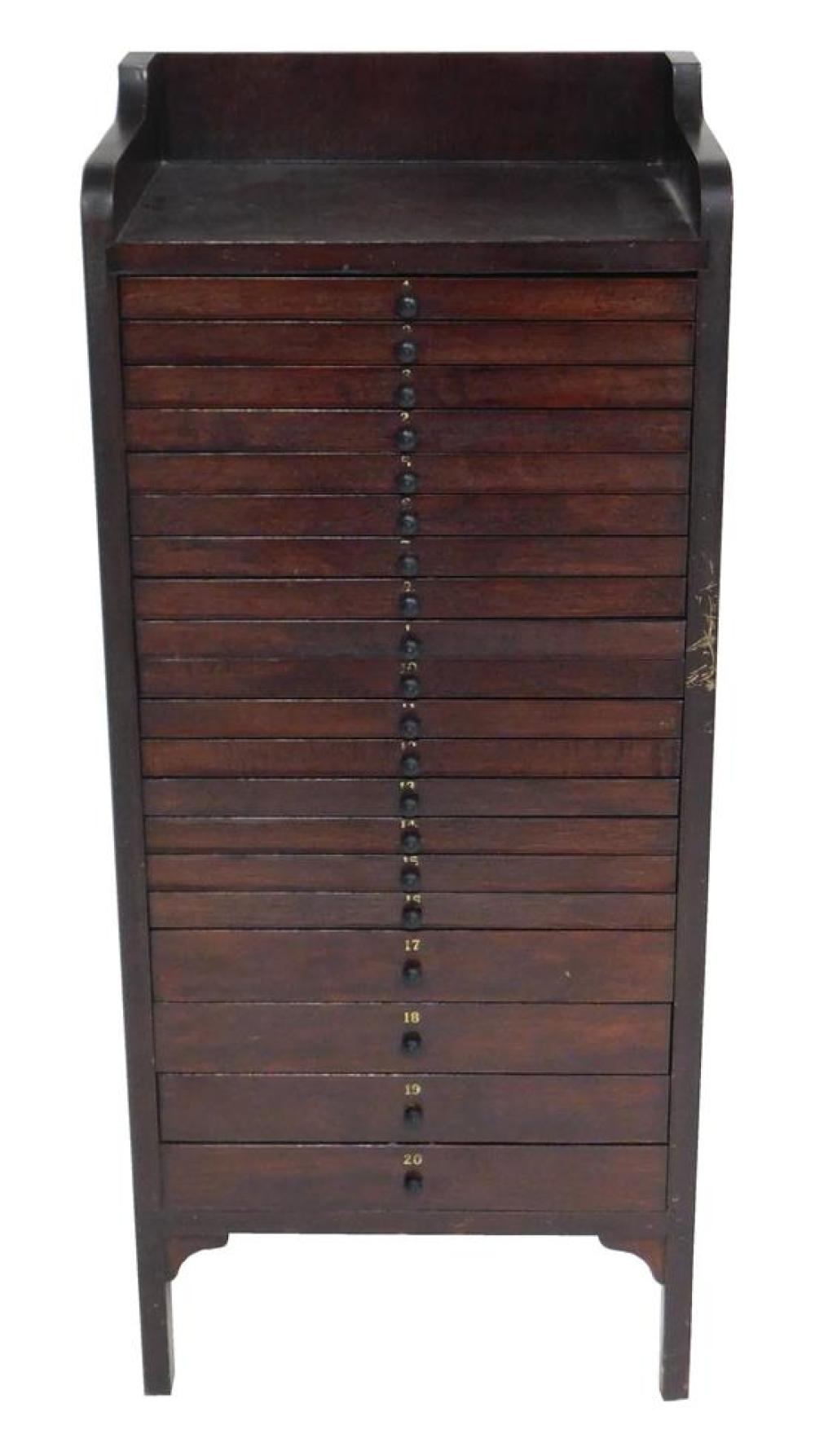SHEET MUSIC CABINET, LATE 19TH/