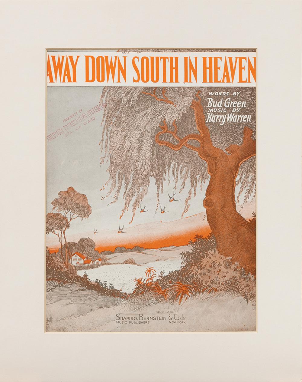 SHEET MUSICSheet Music , "Away Down