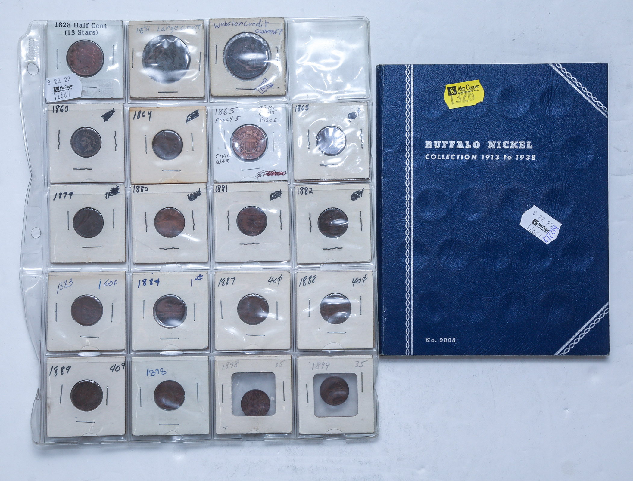 SHEET OF COINS & BUFFALO NICKEL SET